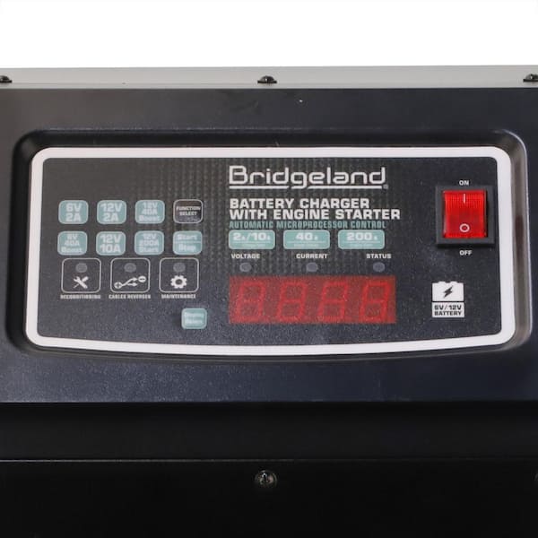 6 ft. 12-Volt Automatic Battery Charger, Wheeled with 40 Amp Boost Charge and 200 Amp Engine Jump Start