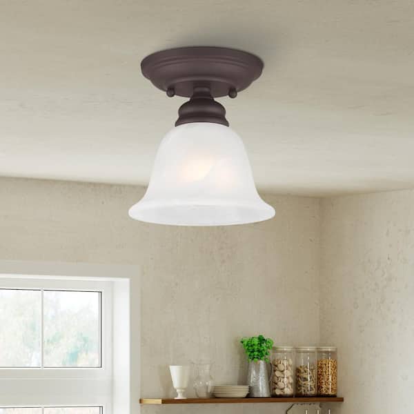 Essex 1 Light Bronze Semi Flush Mount