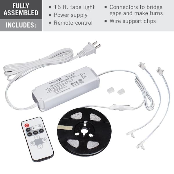 RibbonFlex Home 16 ft. Dim to Warm LED Tape Light Kit with Remote
