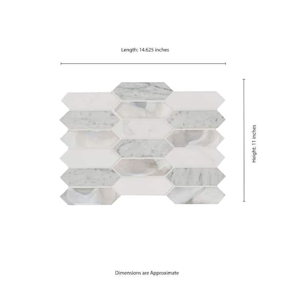 Cienega Springs 11 in. x 14.63 in. Mixed Glass Patterned Look Wall Tile (14.4 sq. ft./Case)