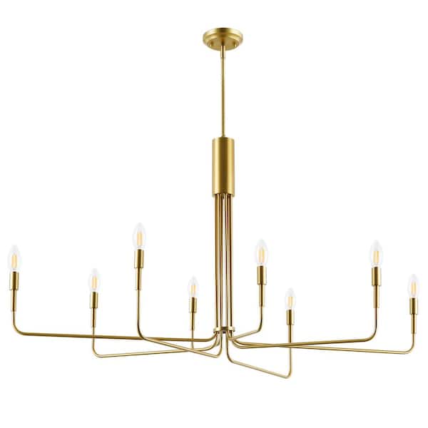 Bella 8-Light Brushed Brass Chandelier