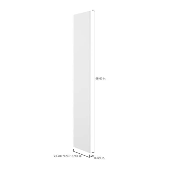 Designer Series 0.625x96x23.7 in. Tall End Panel in White