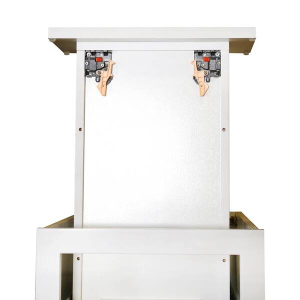 Ready to Assemble 15x34.5x24 in. Shaker Base with 1 Standard Drawer with 2 Deep Drawers in White