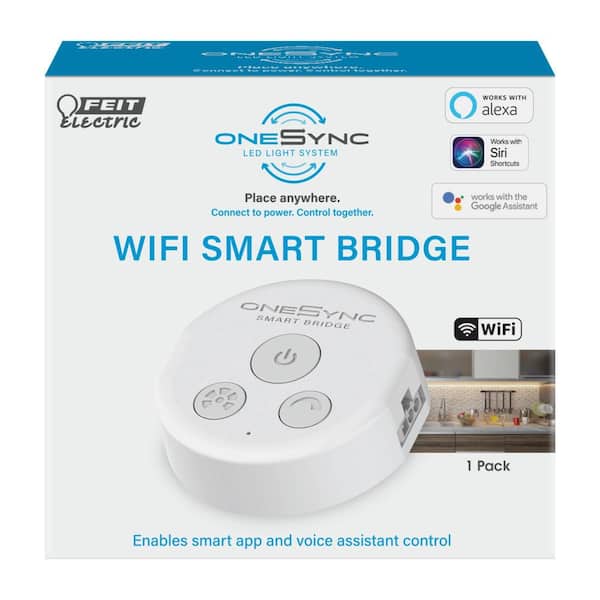 Onesync Under Cabinet White Wi-Fi Smart Bridge App Control Master Switch