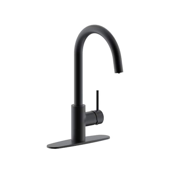 HotMaster 3-in-1 Single-Handle Faucet with Carbon Filter and DigiHot Instant Hot Water Tank in Matte Black