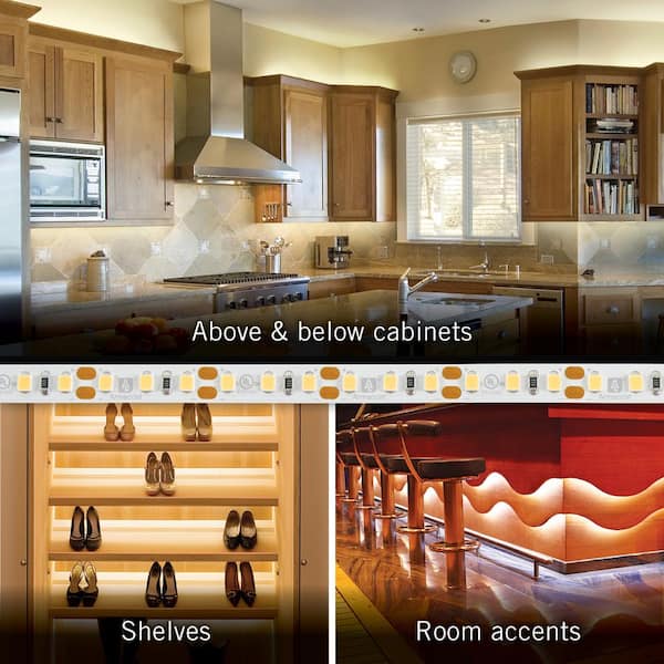 RibbonFlex Pro 32.8 ft. 12-Volt White Tape Strip Light 60 LEDs/m Soft Bright White (3000K)