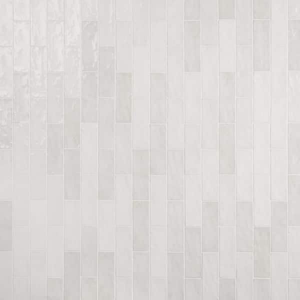 Kingston White 3 in. x 8 in. Glazed Ceramic Wall Tile (5.38 sq. ft./case)