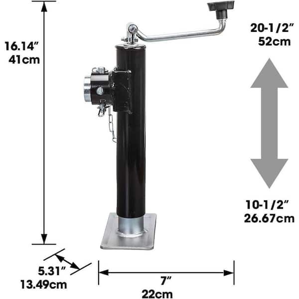 2,000 lbs. Top-Wind Weld-On Trailer Jack