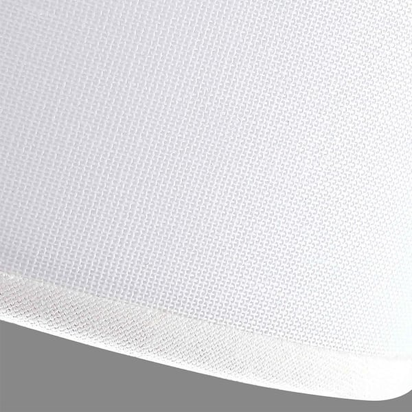 Celina 14 in. 4-Light Gold Canopy Semi-Flush Mount with White Scallop Fabric Shade