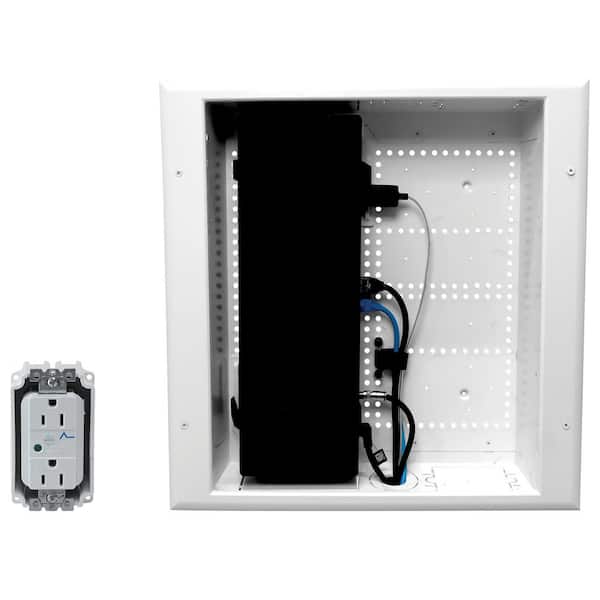 Connected Media Box with Power Receptacle