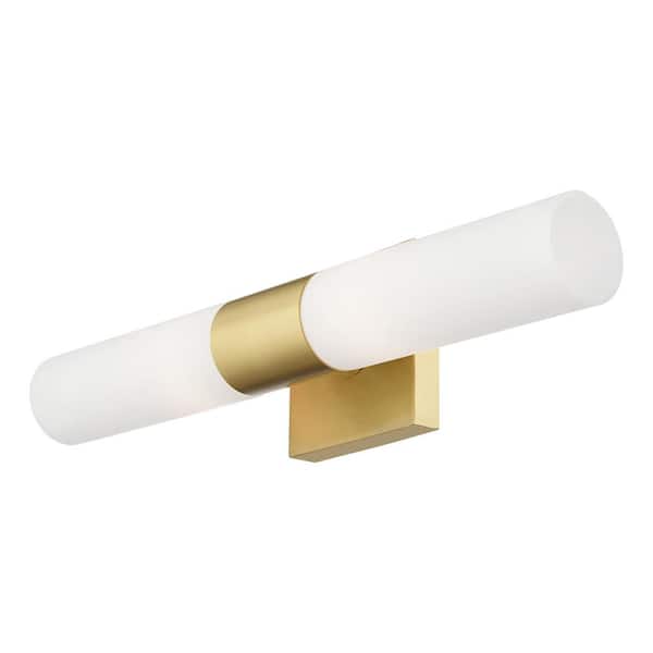 Aspen 2 Light Satin Brass ADA Bath Vanity