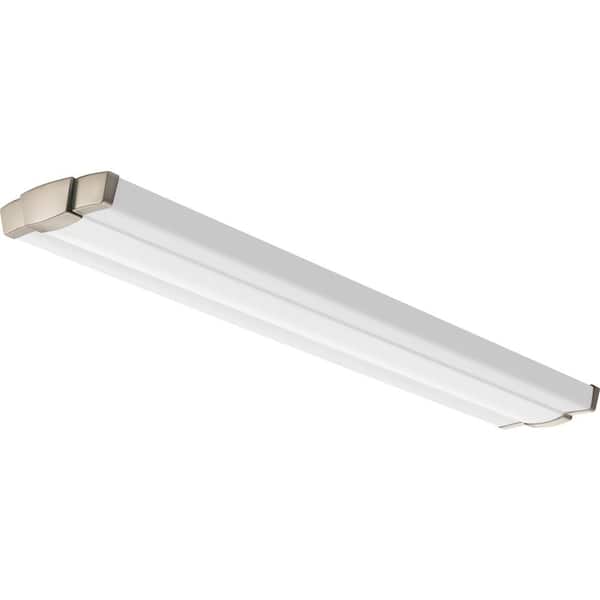 Retro 4 ft. Brushed Nickel LED Decorative Linear Flush Mount