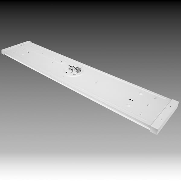 48 in. x 10 in. 4200 Lumens White Wood End Caps Integrated LED Panel Light 3000K 4000K 5000K Dimmable (12-Pack)