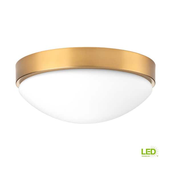 Elevate Collection 17-Watt Brushed Bronze Integrated LED Flush Mount