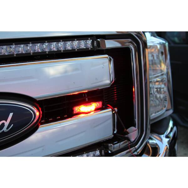 1.2 in. x 5.2 in. Amber/Clear Strobe Light 6 LEDS 3-1 Functionality