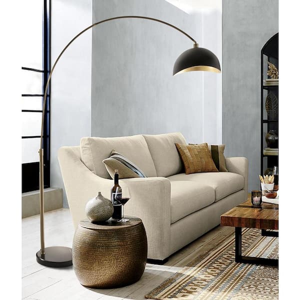 Luna Bella 92 in. Weathered Brass Arc Lamp