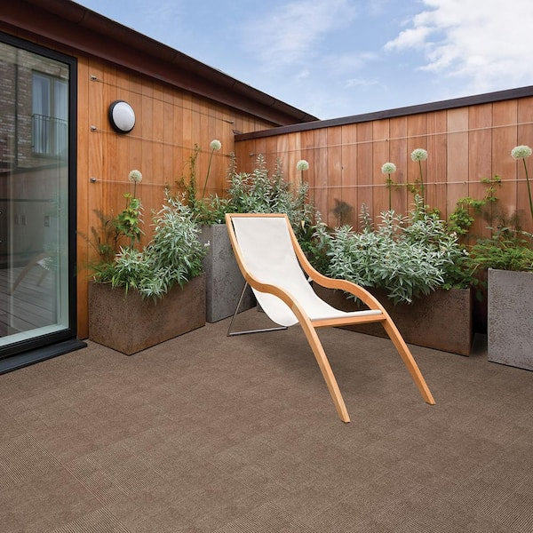 Willingham Brown Residential 18 in. x 18 Peel and Stick Carpet Tile (16 Tiles/Case) 36 sq. ft.