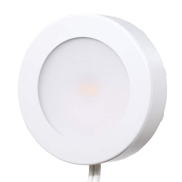 5-Light Integrated LED White AC Puck Light Kit
