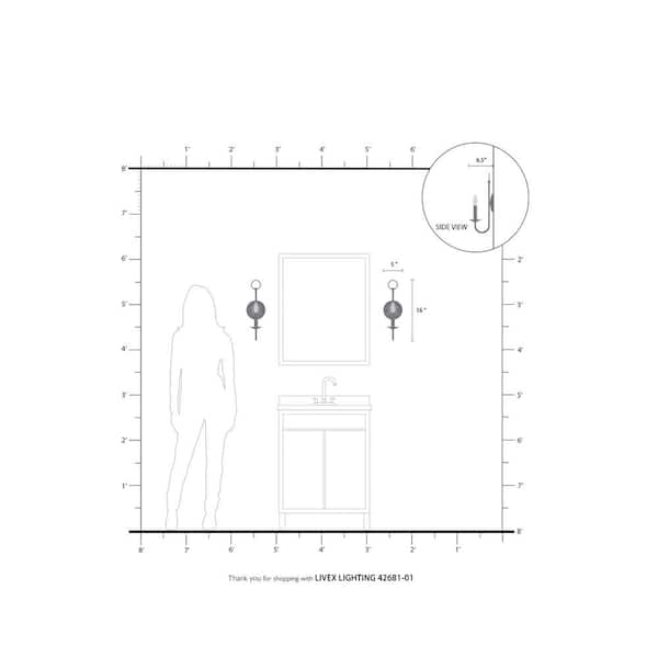 Estate 1 Light Antique Brass Sconce