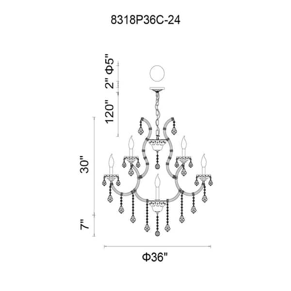 Maria Theresa 25 Light Up Chandelier With Chrome Finish