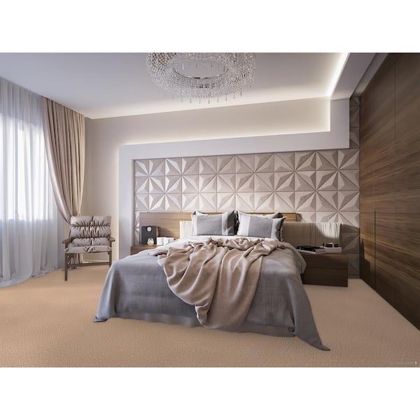Added Value  - Influence - Beige 24 oz. SD Polyester Texture Installed Carpet