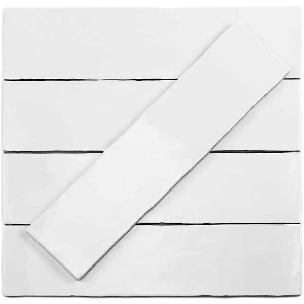 Catalina White 3 in. x 12 in. x 8 mm Ceramic Wall Subway Tile (44-Pieces 10.76 sq.ft./case)