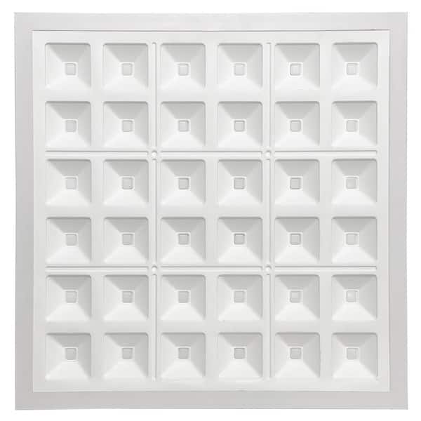 Designer Troffers Pixel Square Series 2 ft.x 2 ft. 5000 Lumens Integrated LED Flat Panel Light at 40-Watt 4000K (6-Pack)