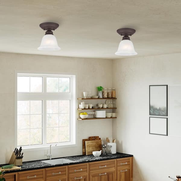 Essex 1 Light Bronze Semi Flush Mount