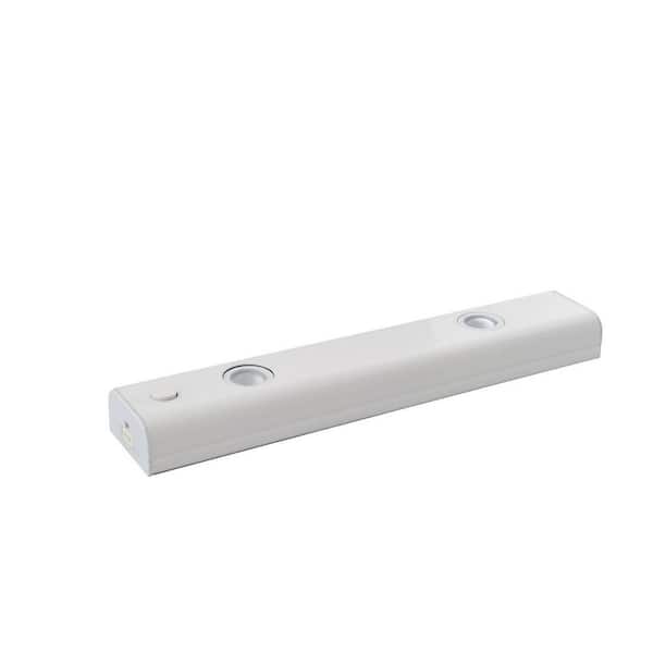 LED Bar Light Plug-In/Hardwire 10 in. LED White Under Cabinet Light with Dimming Button