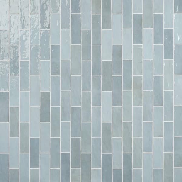 Kingston Sky Blue 3 in. x 8 in. Glazed Ceramic Wall Tile (5.38 sq. ft./case)