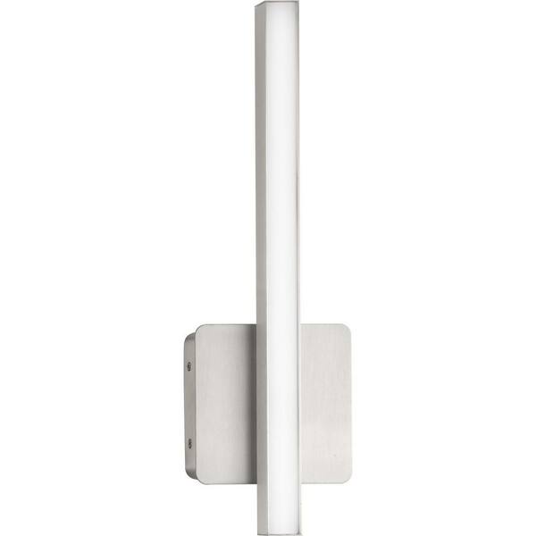 Phase 4 Collection 16 in. 1-Light Brushed Nickel Small Modern Integrated 3CCT Integrated LED Linear Vanity Light