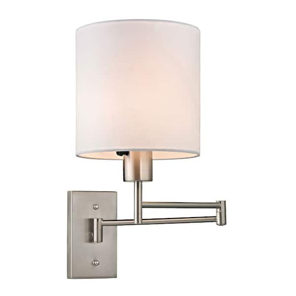 Aspen Collection 1-Light Brushed Nickel Swing Arm Sconce
