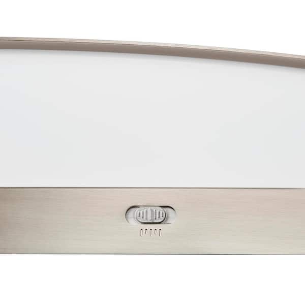 Astrid 24 in. Brushed Nickel 5-CCT LED Bathroom Vanity Light Bar with Frosted Glass