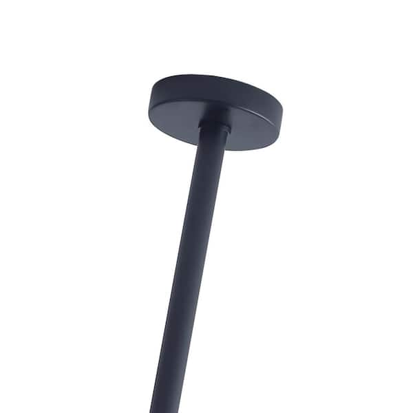 47.2 in. 40-Light Farmhouse Black 2-Tier Wagon Wheel Candle Chandelier Round Industrial Pendant Lighting