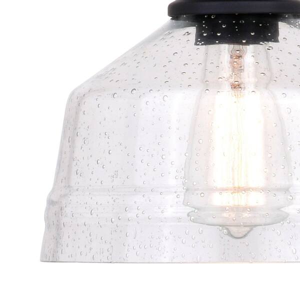 Beloit Black Farmhouse Kitchen Island Mini Chandelier Pendant Ceiling Light Clear Glass