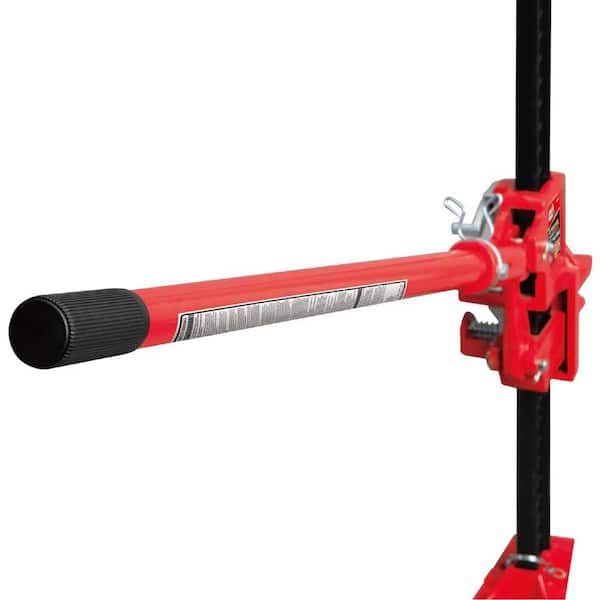 3-Ton (6,000 lbs.) Capacity 33 in. Ratcheting Off Road Utility Farm Jack, Red and Black