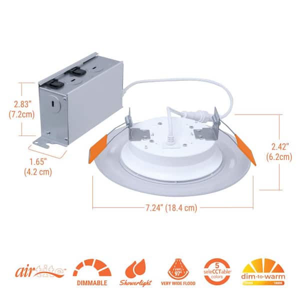 6 in. RL Night Light, 1000-Lumens, Selectable CCT, D2W DM