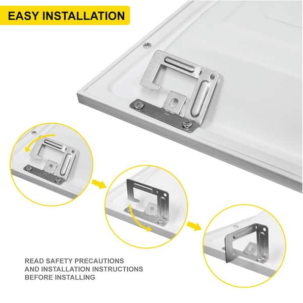 2 ft. x 2 ft. Integrated Backlit LED Panel Internal Driver Drop in Ceiling 4400 Lumen Dimmable 3500K 120-277V (4-Pack)