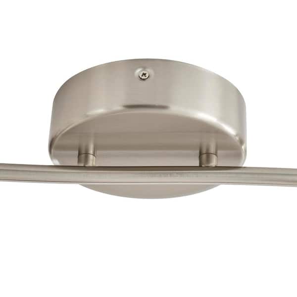 Kenmont 4 ft. 4-Light Brushed Nickel Integrated LED Wave Fixed Track Lighting Kit