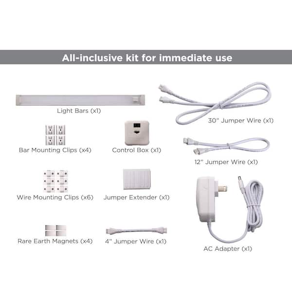 12 in., LED Under Cabinet Light, 1 Bar Kit