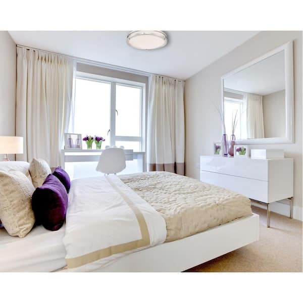 100-Watt Brushed Nickel Integrated Dimmable ENERGY STAR LED Flush Mount