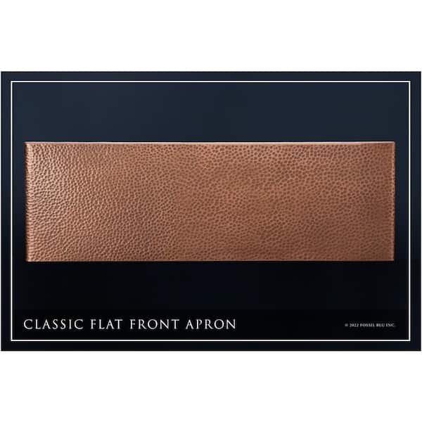 Luxury Medium Patina 12-Gauge Copper 33 in. Single Bowl Farmhouse Apron Kitchen Sink with Accs and Flat Front