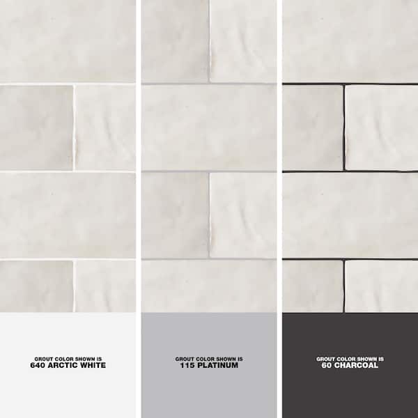 Kingston White 3 in. x 8 in. Glazed Ceramic Wall Tile (5.38 sq. ft./case)