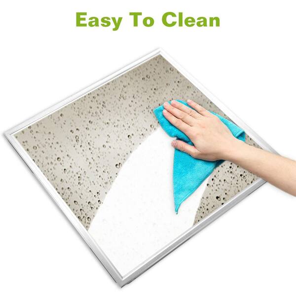 2-Pieces 23.62 in. L x 23.62 in. W 5800-Lumens Integrated LED Panel Light Ceiling Lighting, 7000K, Cold White