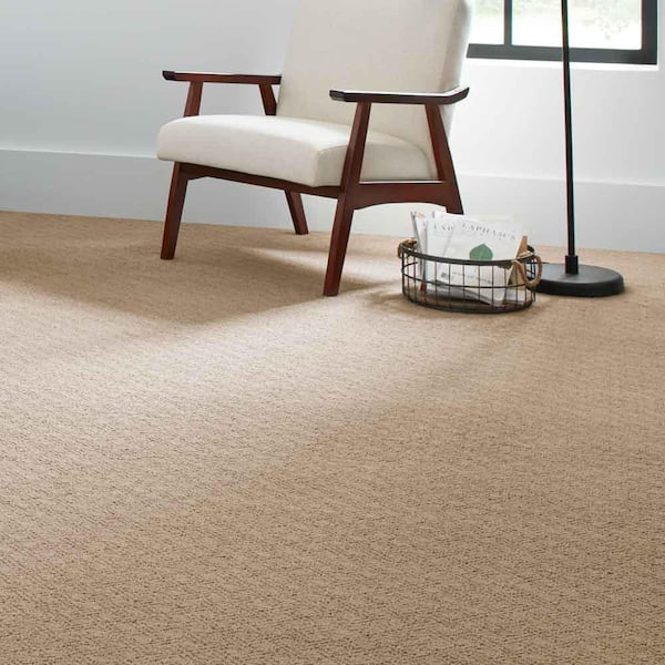 Pure  - Butternut - Beige 38 oz. Triexta Pattern Installed Carpet