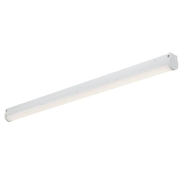 4 ft. 300-Watt Equivalent Integrated LED White Strip Light Fixture, 5000K