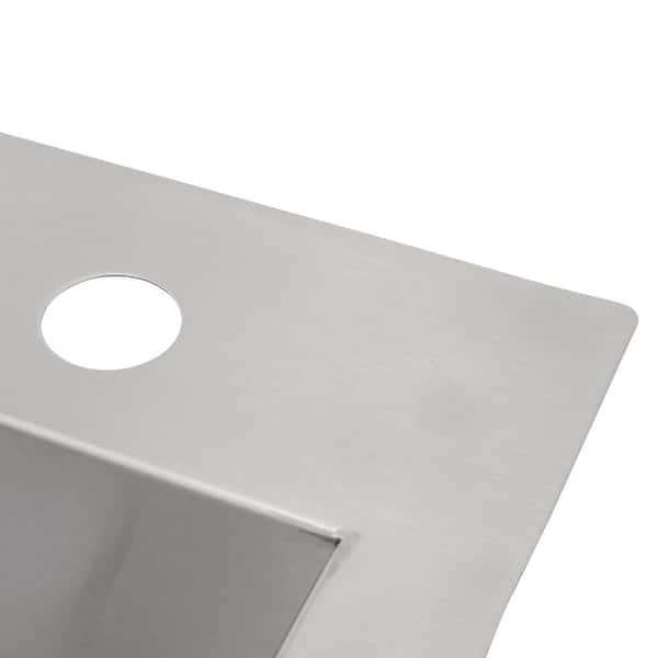 Vault Drop-In Farmhouse Apron Front Self-Trimming Stainless Steel 36 in. 4-Hole Double Bowl Kitchen Sink