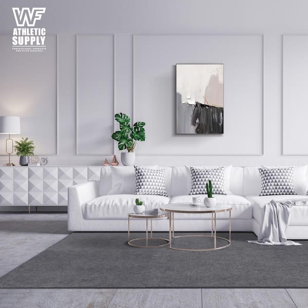 Gray Commercial/Residential 24 in. x 24 in. x 12 mm Interlocking Foam Carpet Texture Mats 24 sq. ft. (6 Tiles/Case)