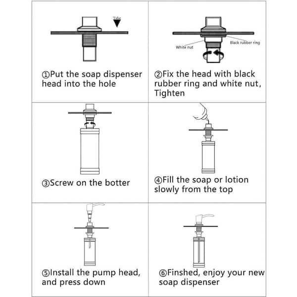 Curved Nozzle Kitchen Soap Dispenser in ABS Chrome