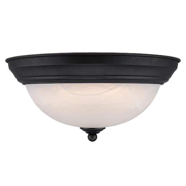 60-Watt Oil Rubbed Bronze Integrated LED Flush Mount